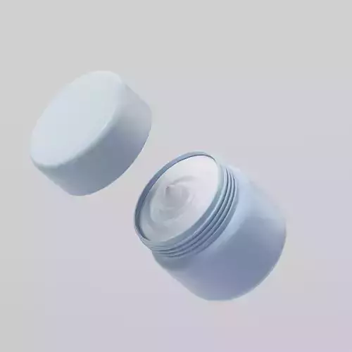 Cream Jar 14 Low-poly 3D model