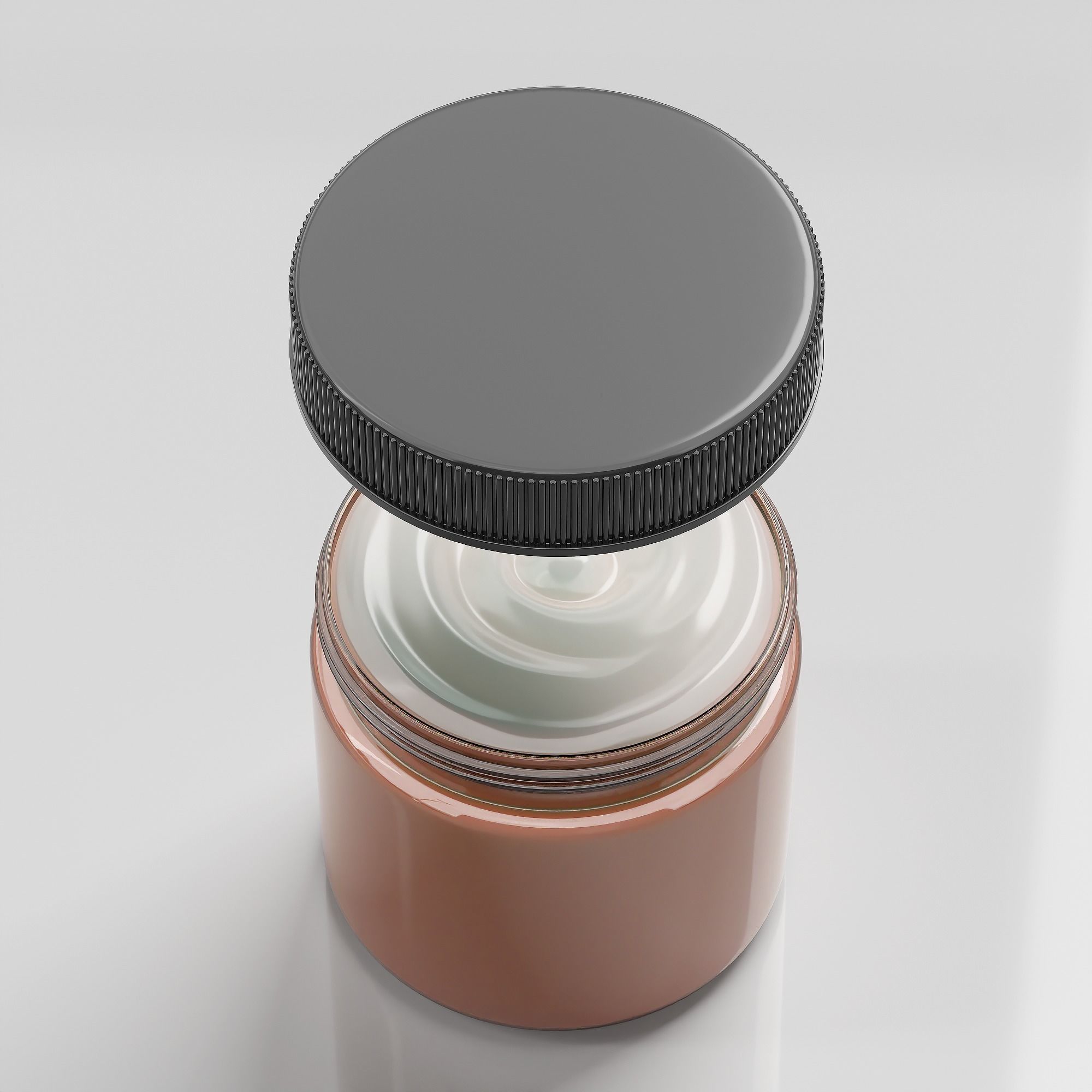 Cream Jar 13 Low-poly 3D model_6
