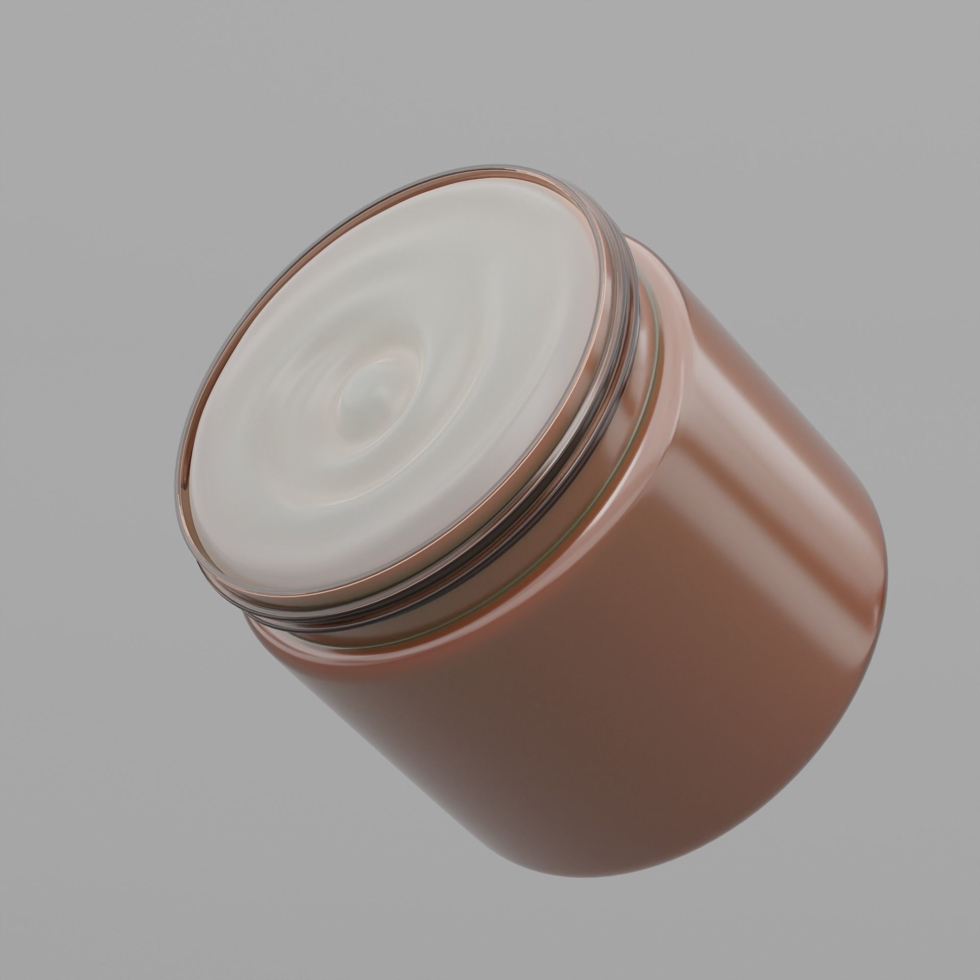 Cream Jar 13 Low-poly 3D model_5