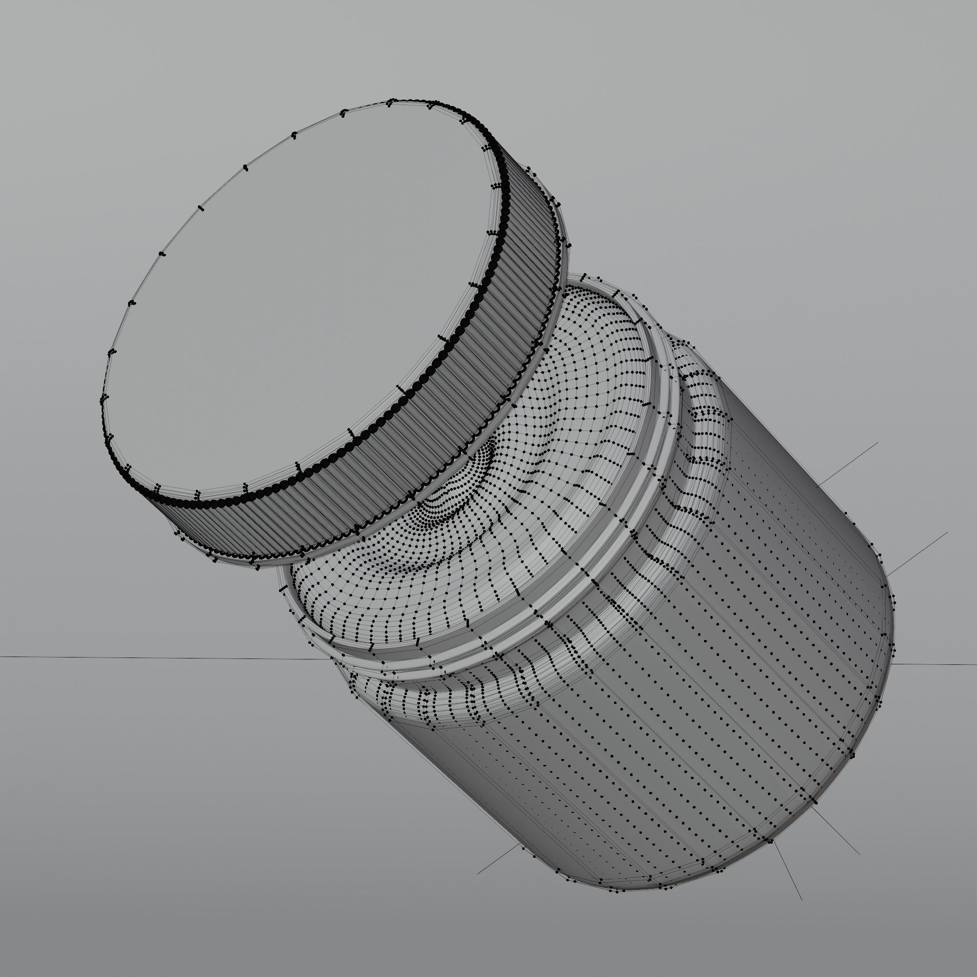 Cream Jar 13 Low-poly 3D model_11