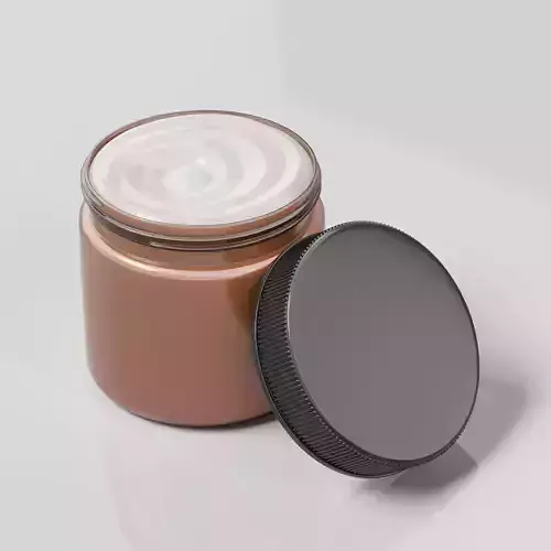 Cream Jar 13 Low-poly 3D model