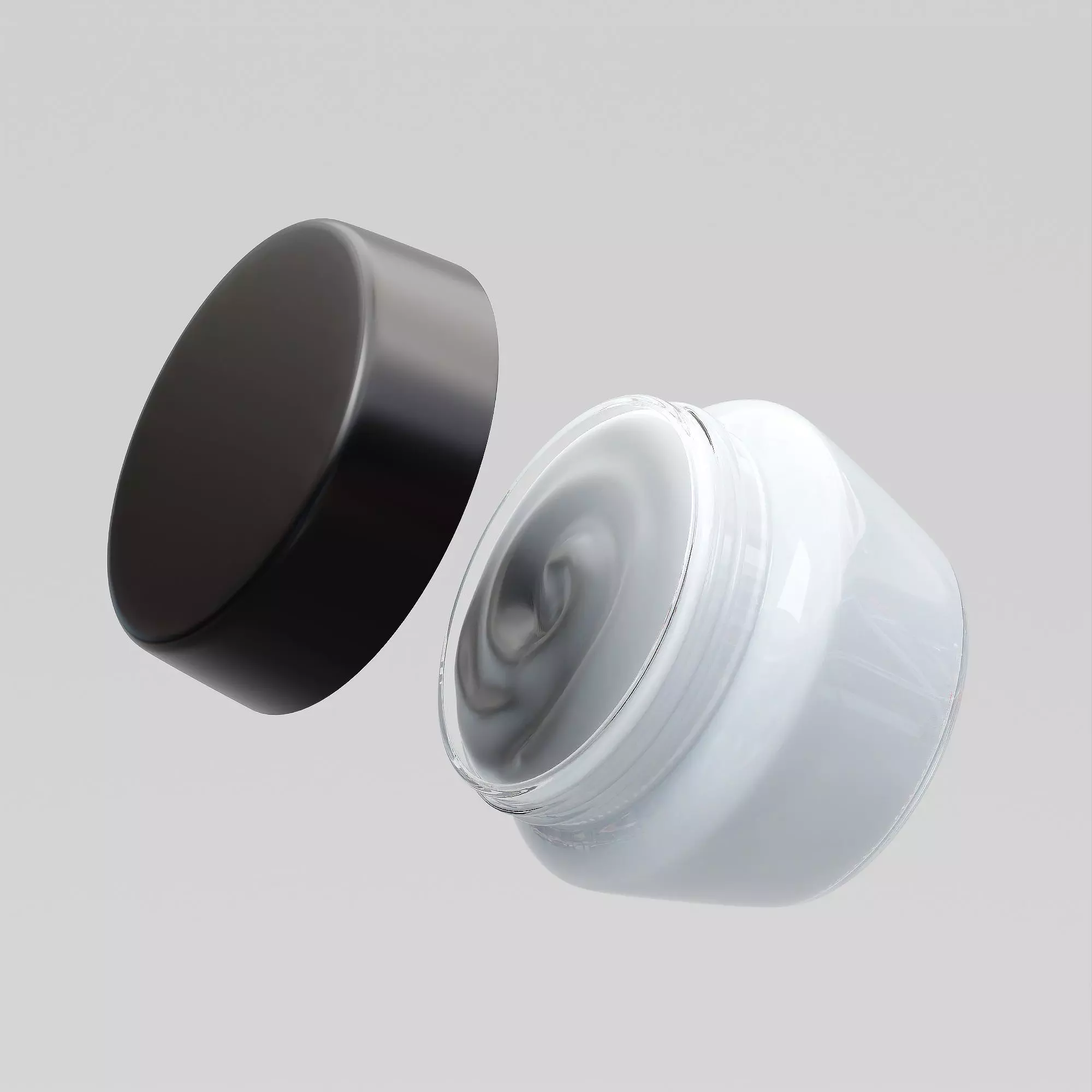 Cream Jar 11 Low-poly 3D model_0