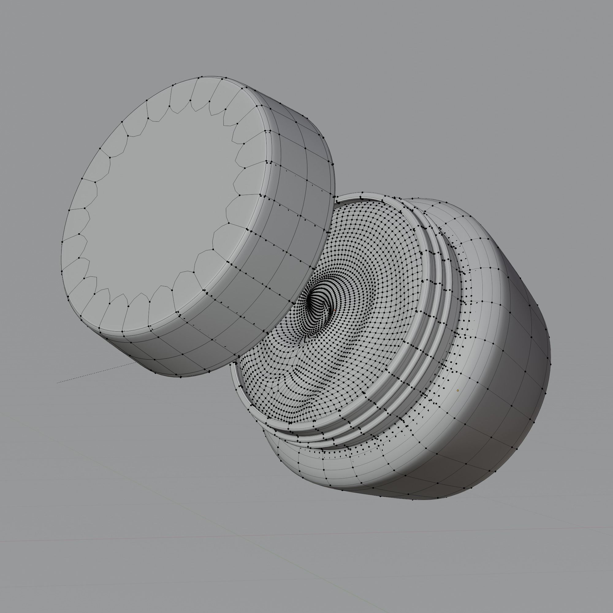 Cream Jar 11 Low-poly 3D model_8