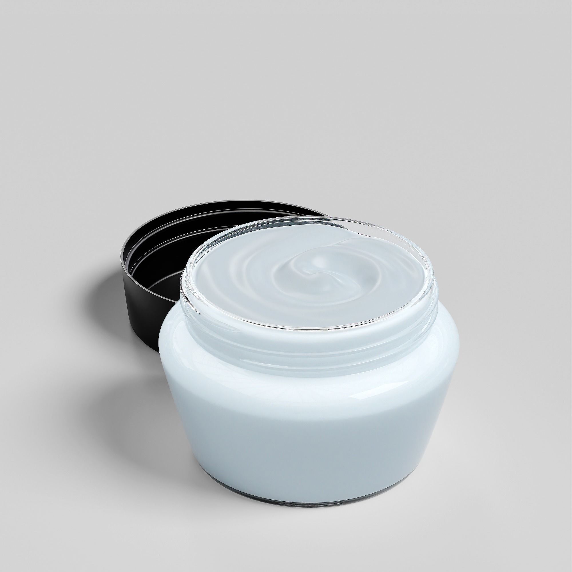 Cream Jar 11 Low-poly 3D model_4