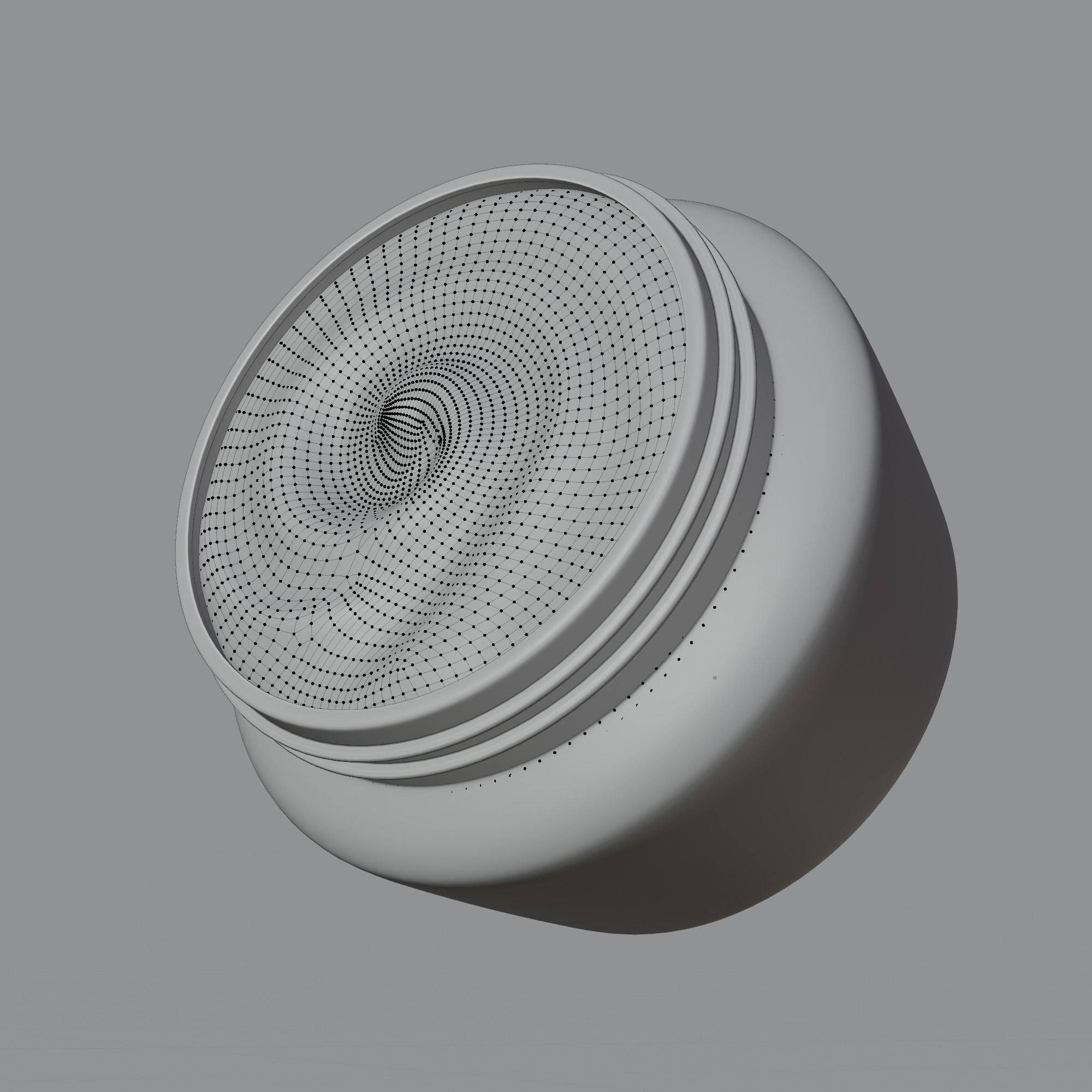 Cream Jar 11 Low-poly 3D model_9