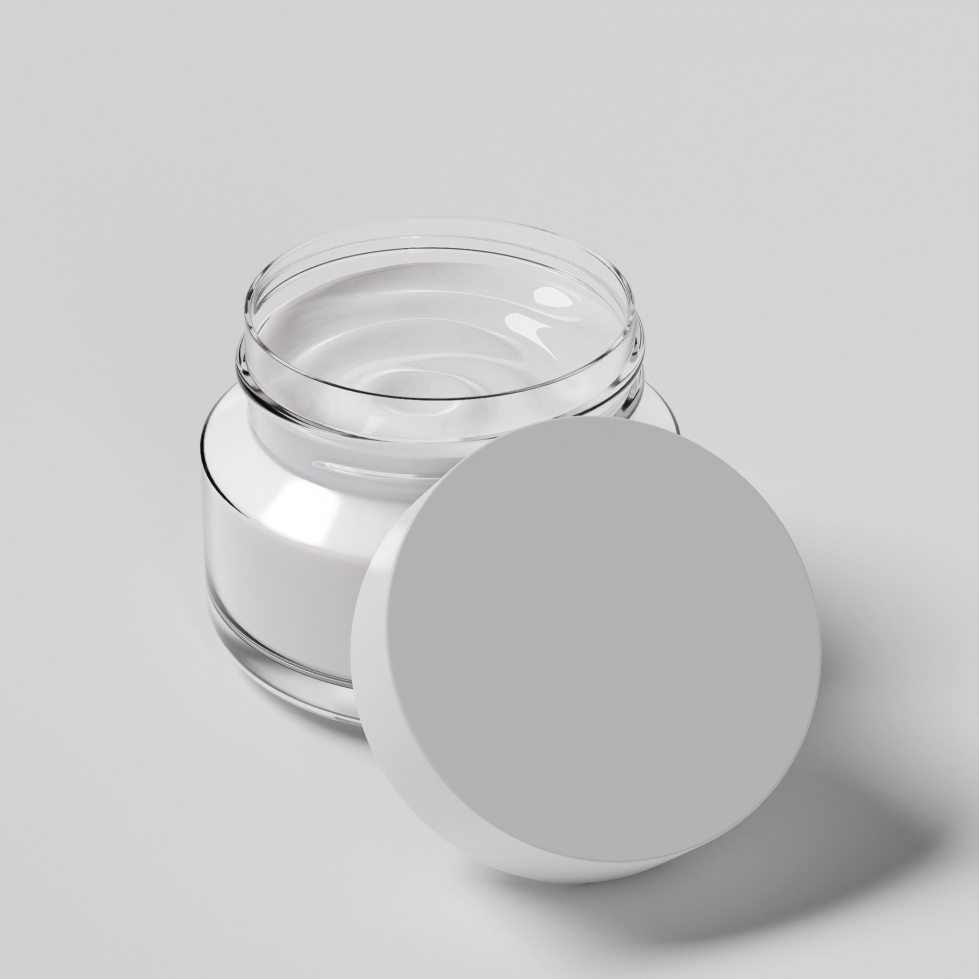 Cream Jar 08 Low-poly 3D model_4