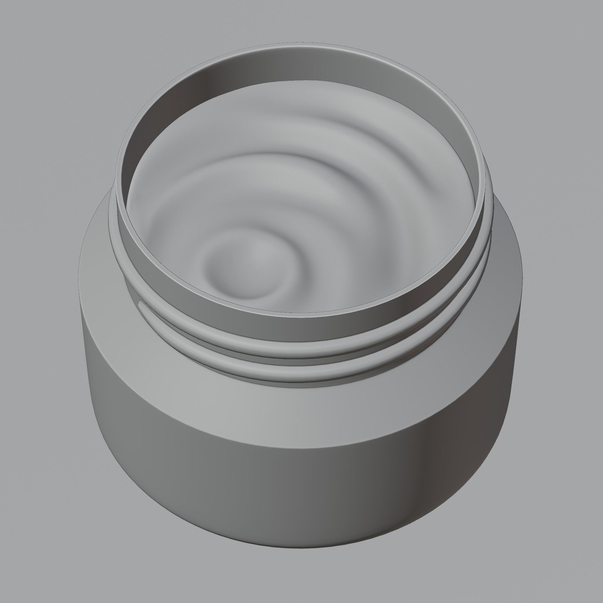 Cream Jar 08 Low-poly 3D model_6
