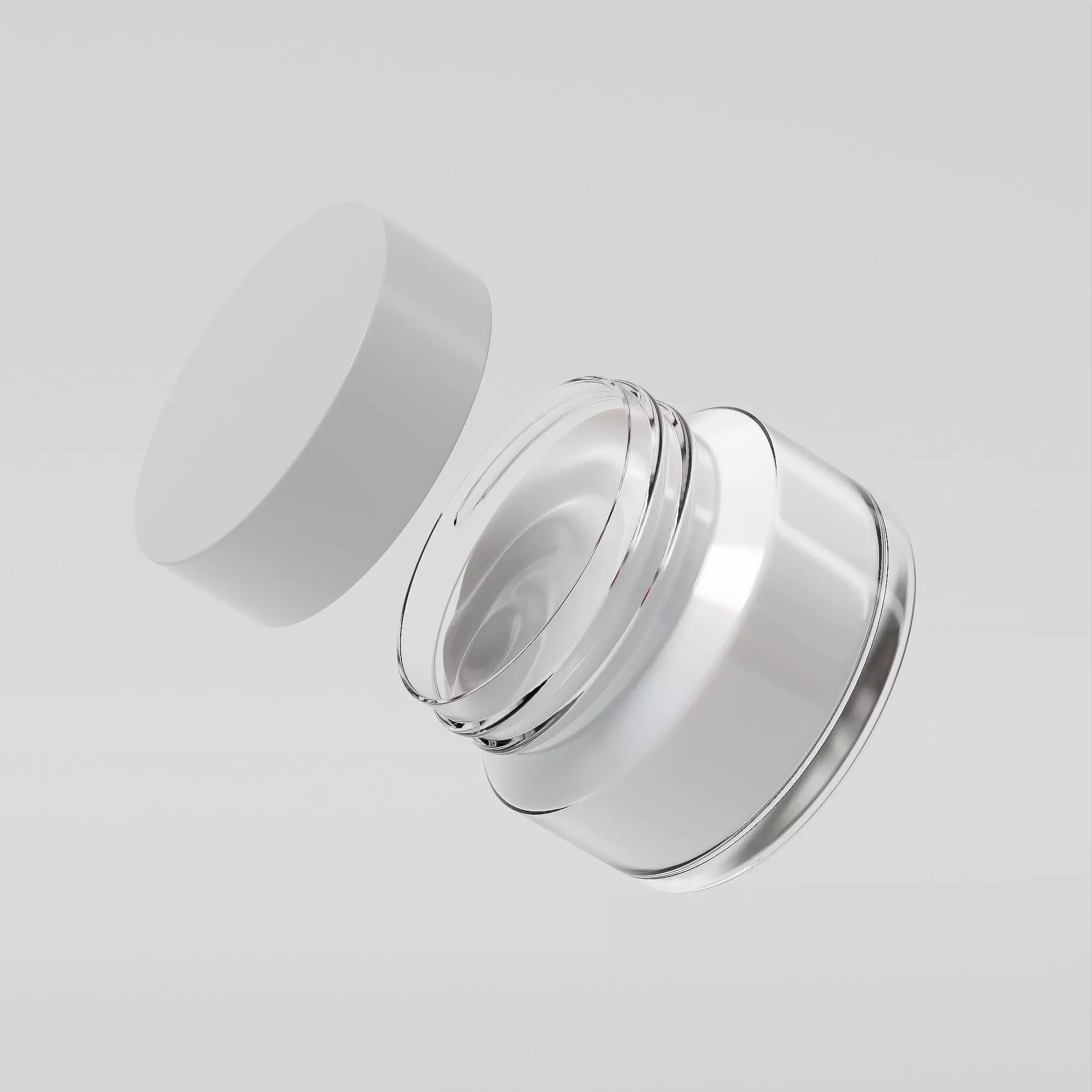 Cream Jar 08 Low-poly 3D model_0