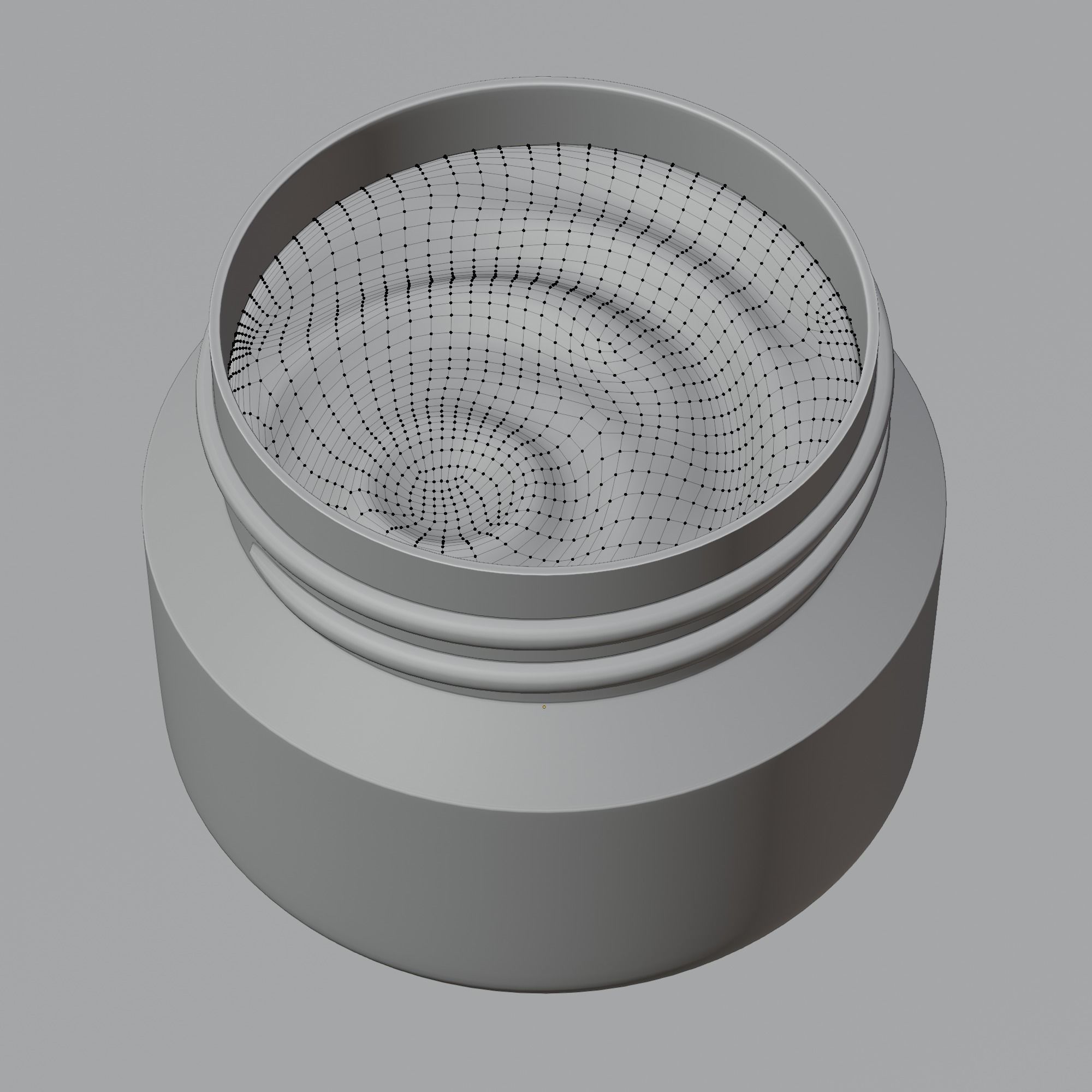 Cream Jar 08 Low-poly 3D model_7