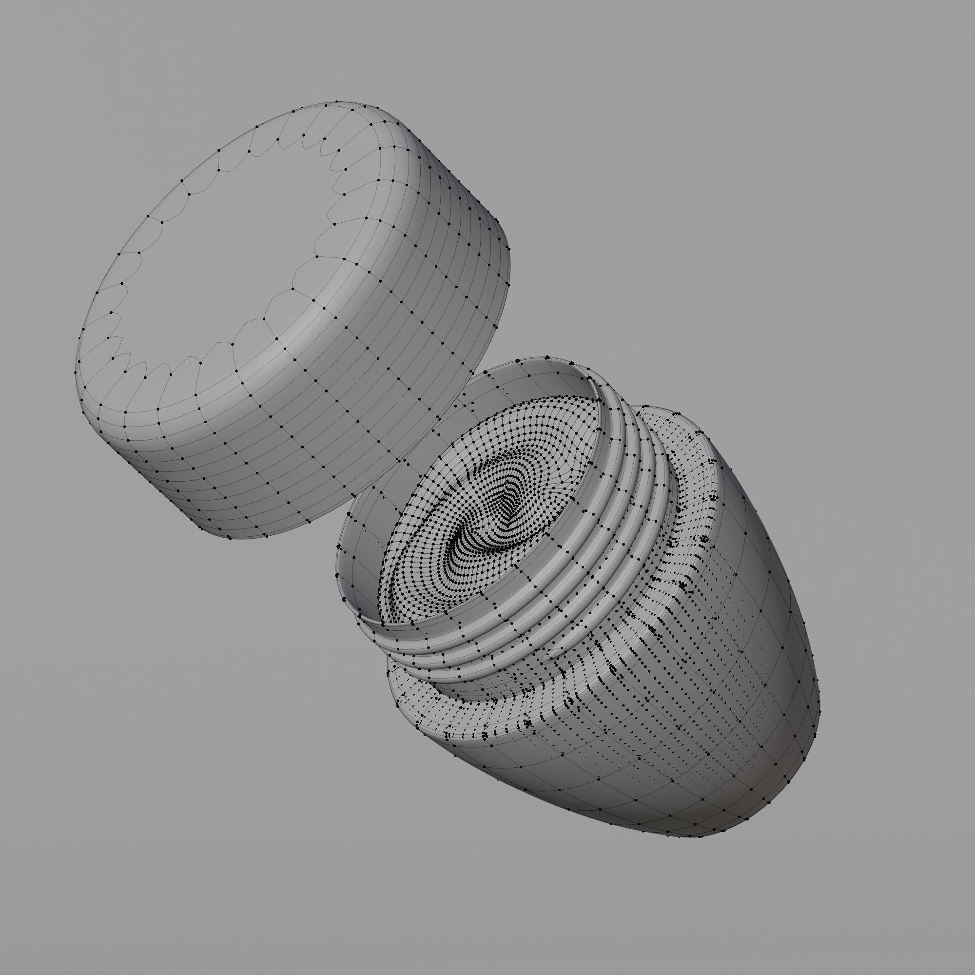 Cream Jar 07 Low-poly 3D model_10