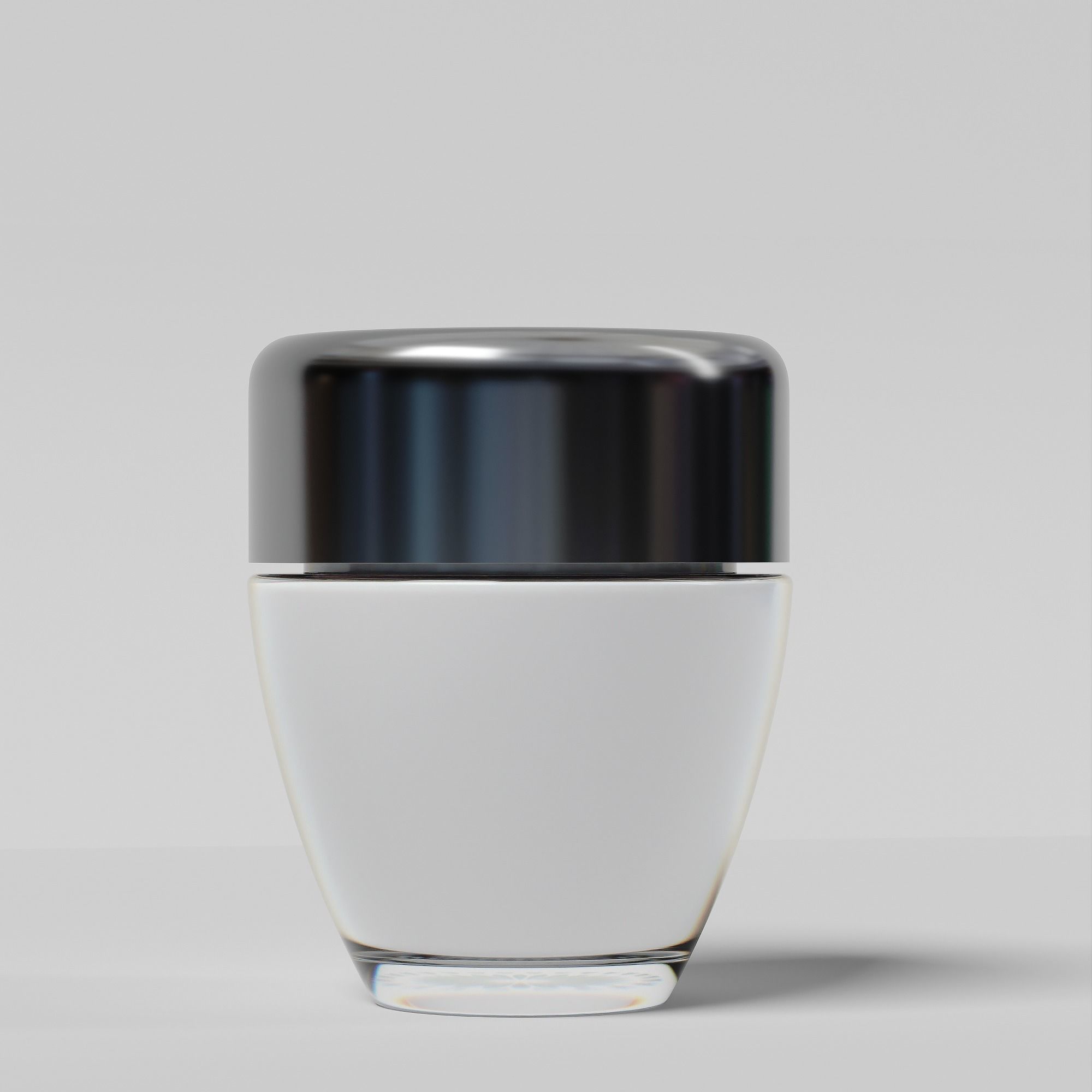 Cream Jar 07 Low-poly 3D model_2