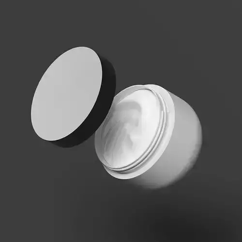 Cream Jar 04 Low-poly 3D model
