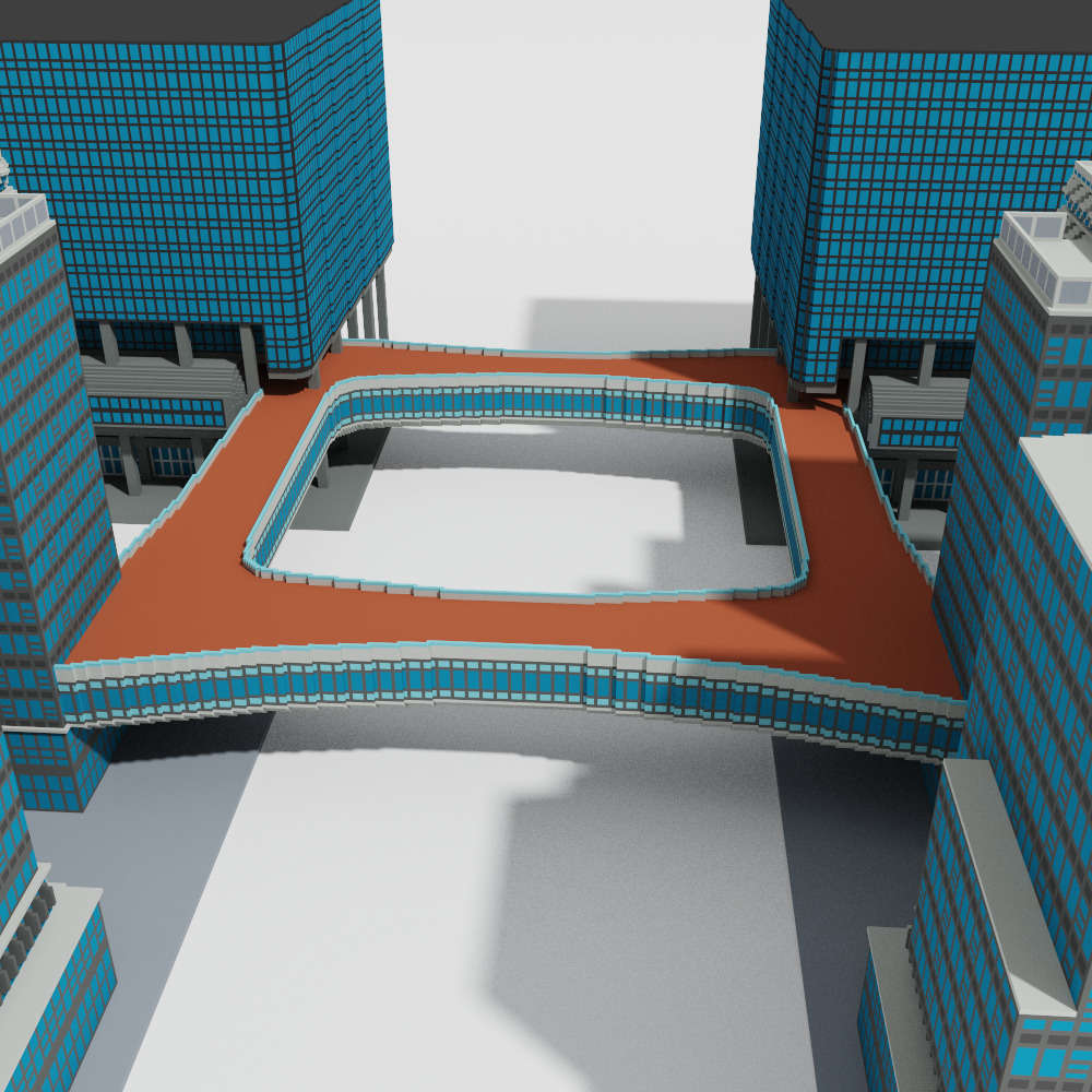 Voxel Modern Buildings Pack Low-poly 3D model_5