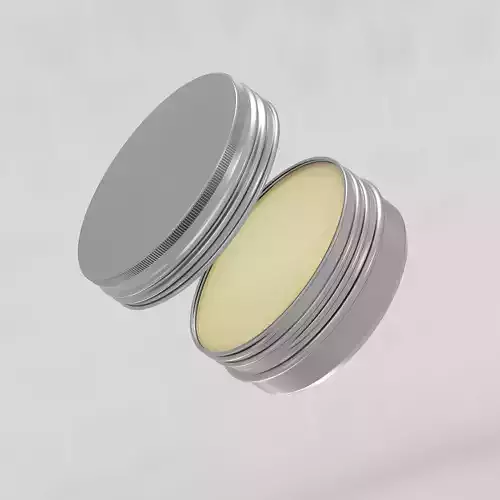 Cream Jar 03 Low-poly 3D model
