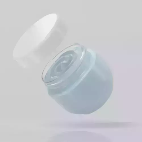 Cream Jar 02 Low-poly 3D model