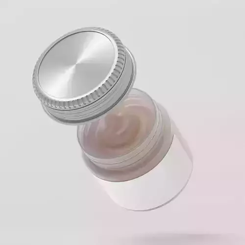 Cream Jar 01 Low-poly 3D model
