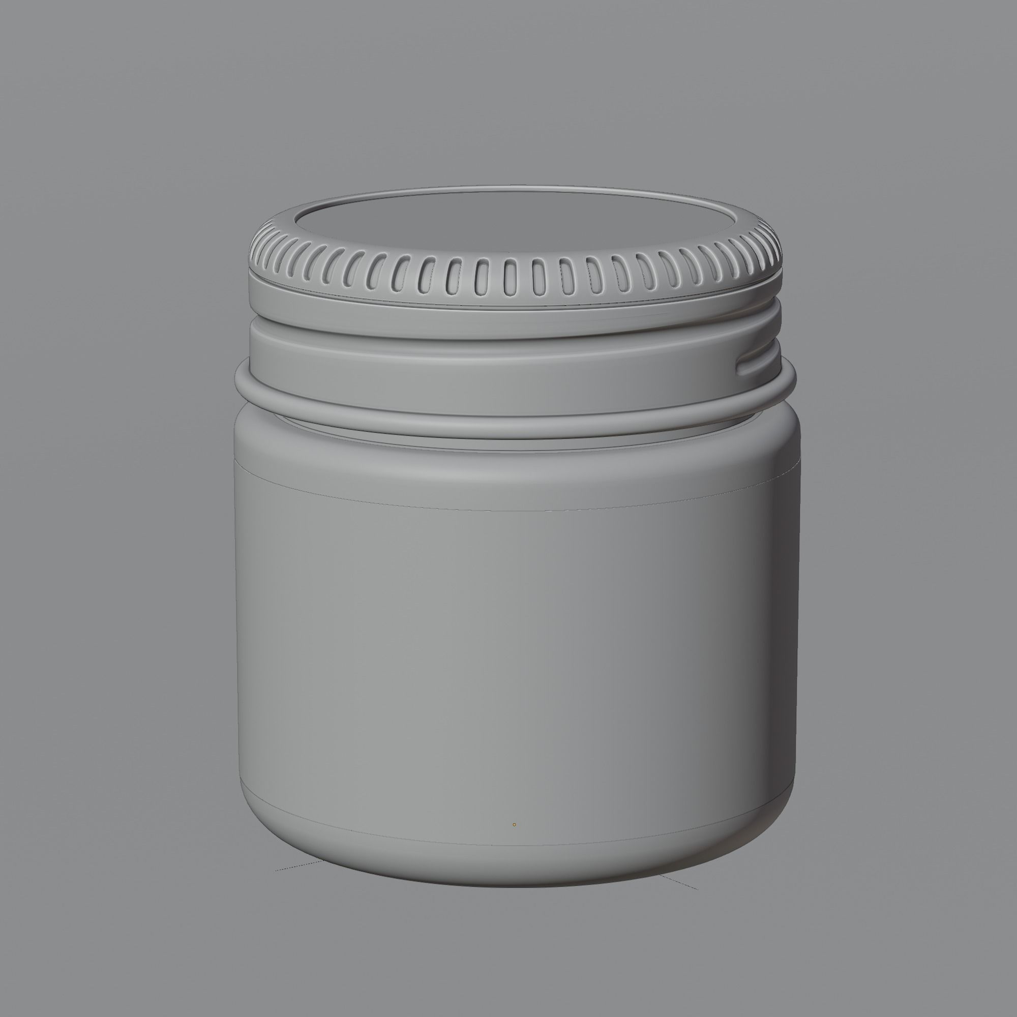 Cream Jar 01 Low-poly 3D model_8