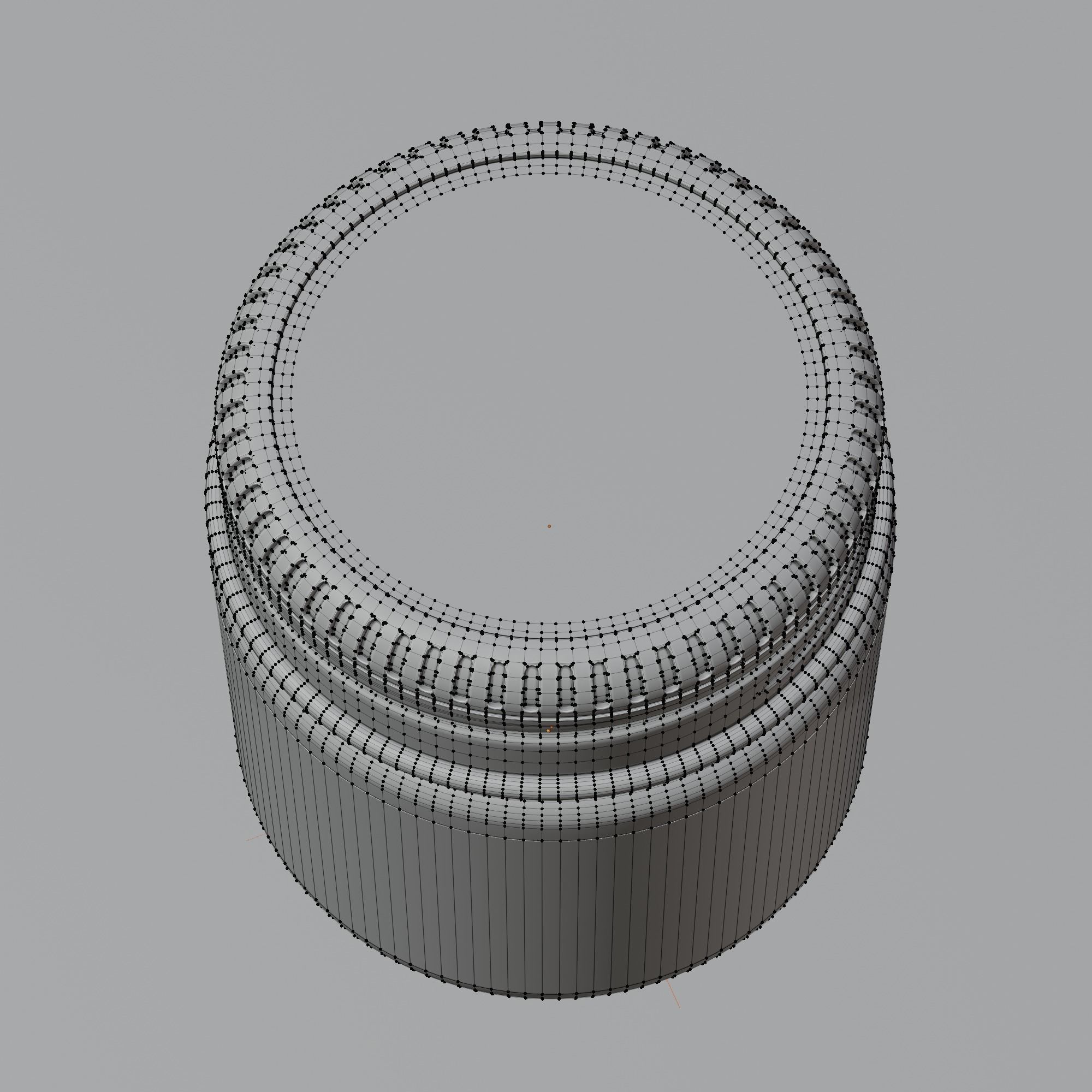 Cream Jar 01 Low-poly 3D model_3