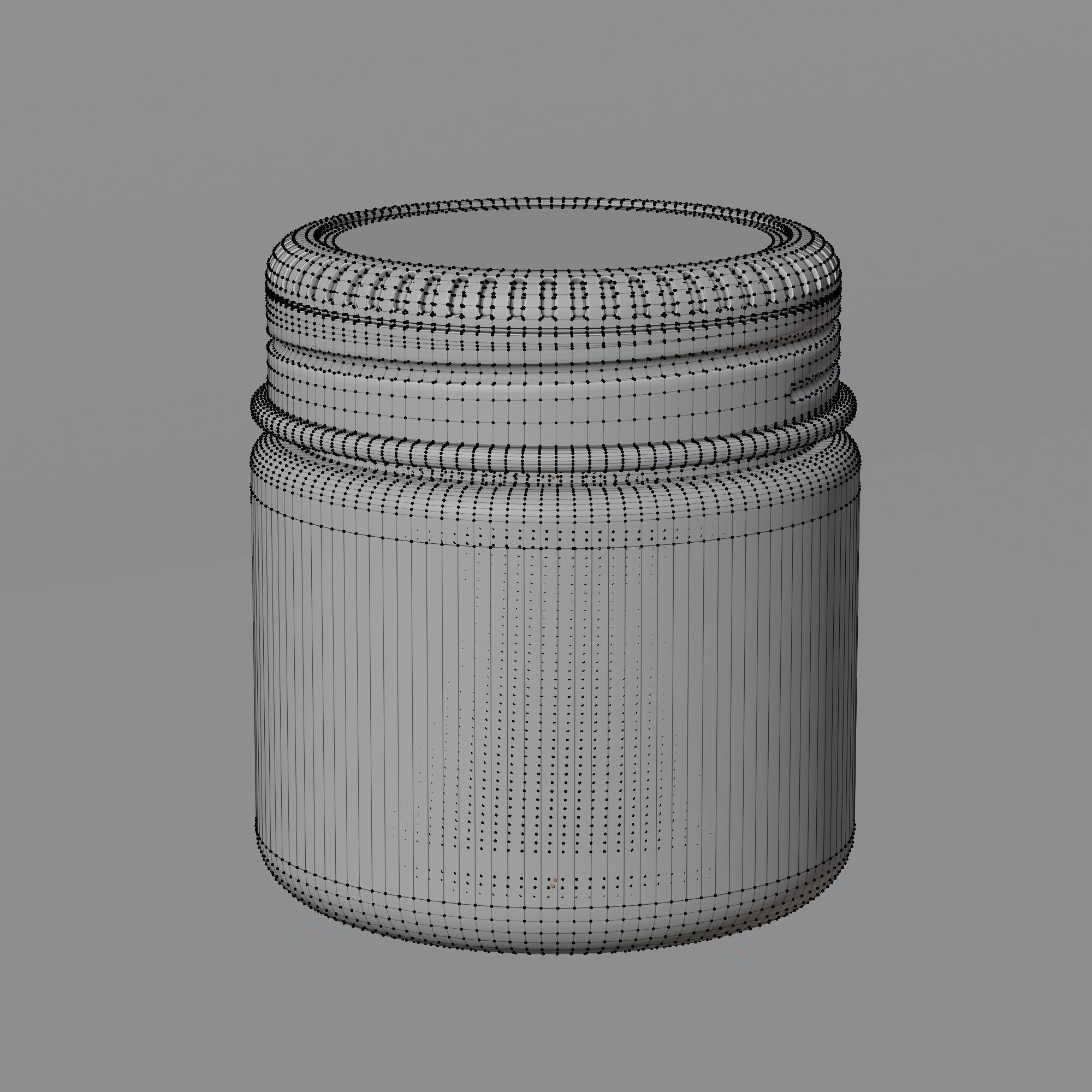 Cream Jar 01 Low-poly 3D model_9