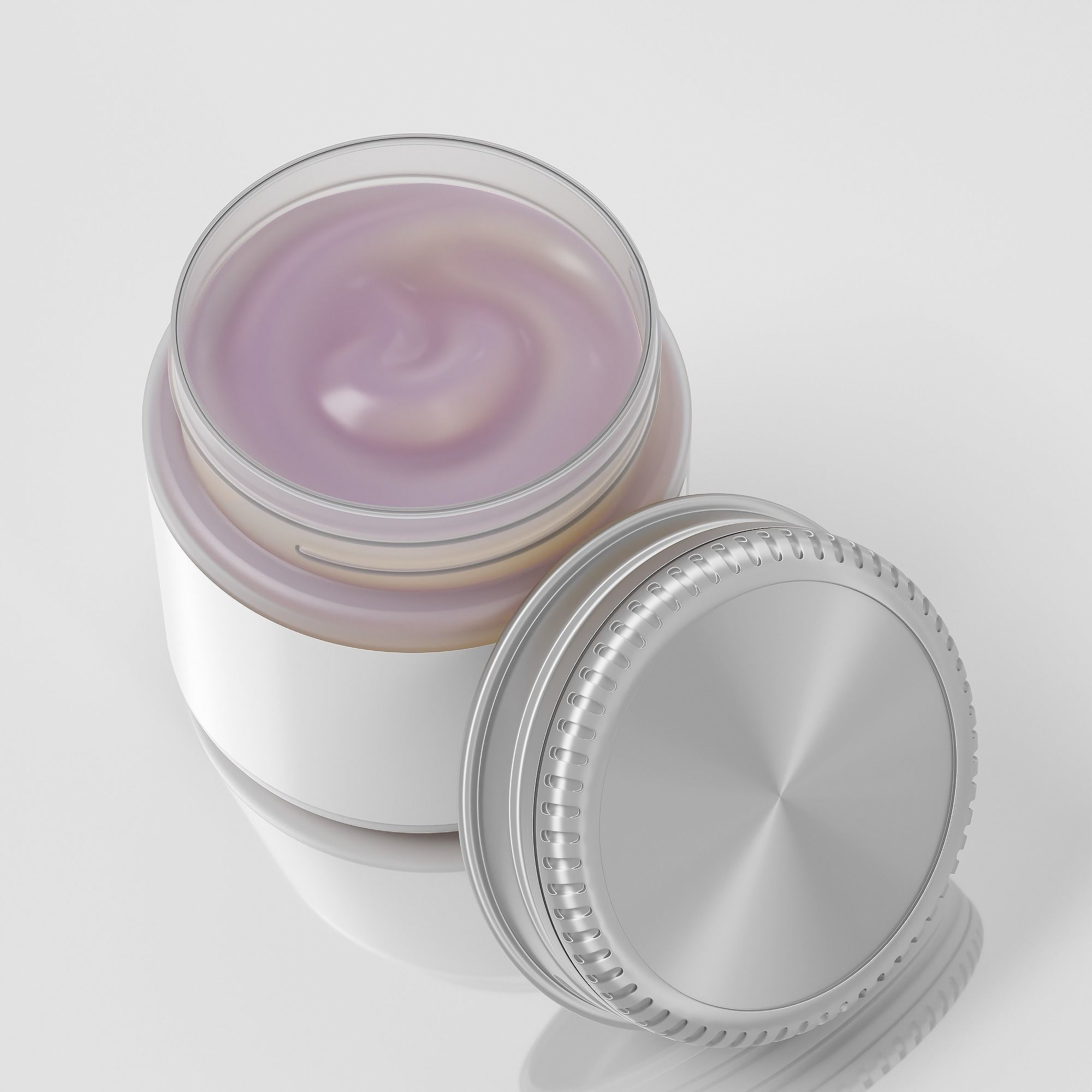 Cream Jar 01 Low-poly 3D model_2