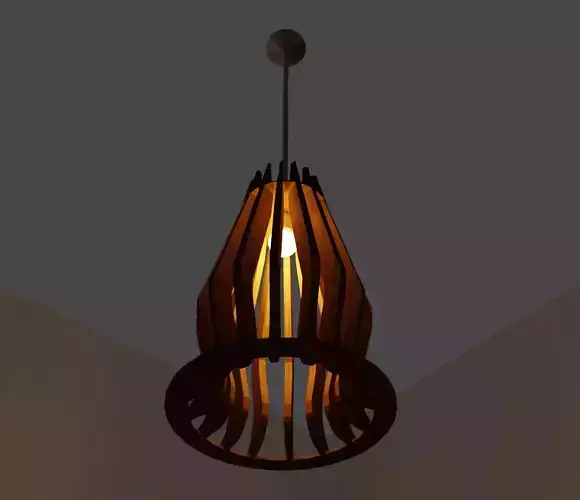 Wooden chandelier