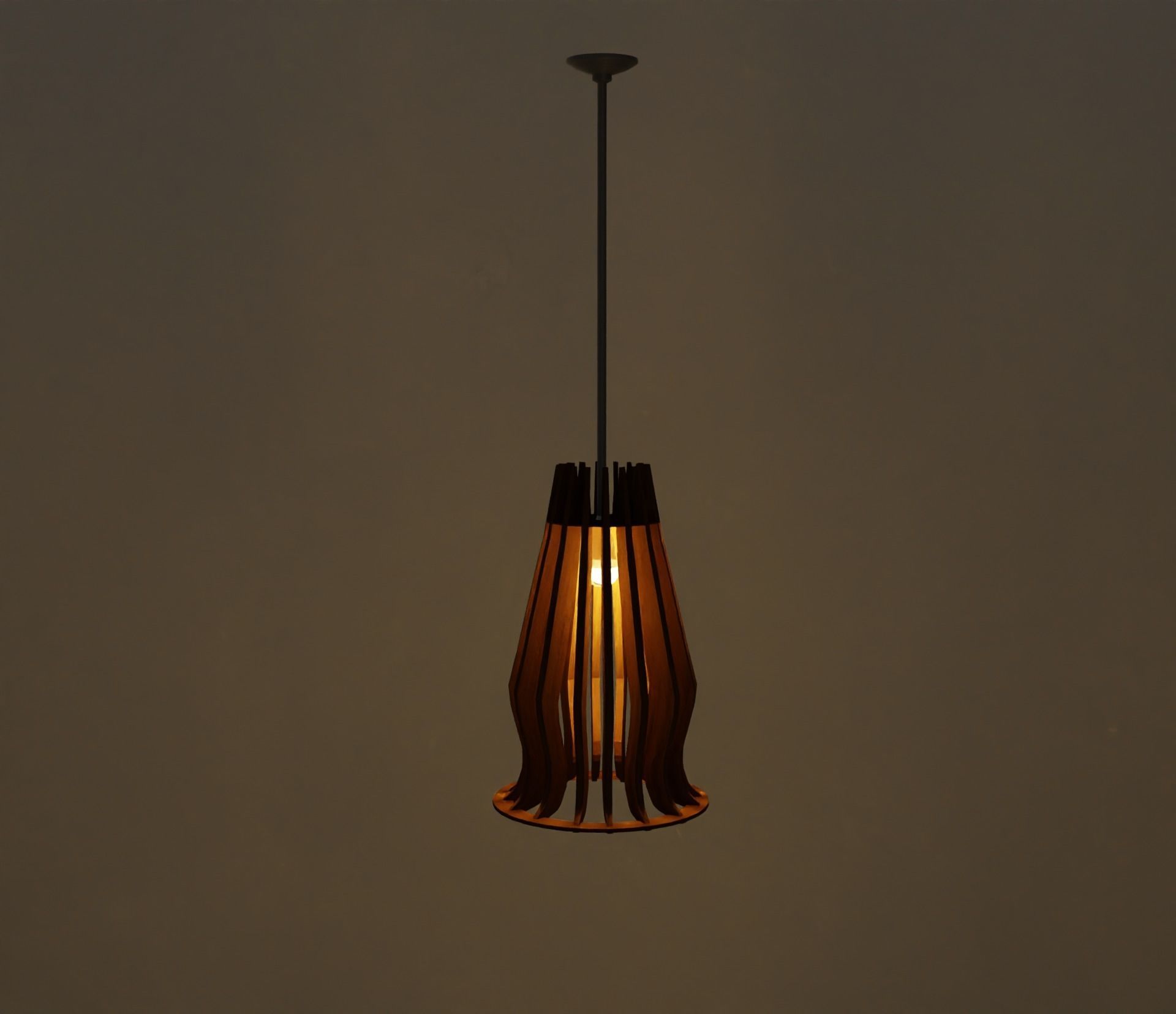 Wooden chandelier Free 3D model_2