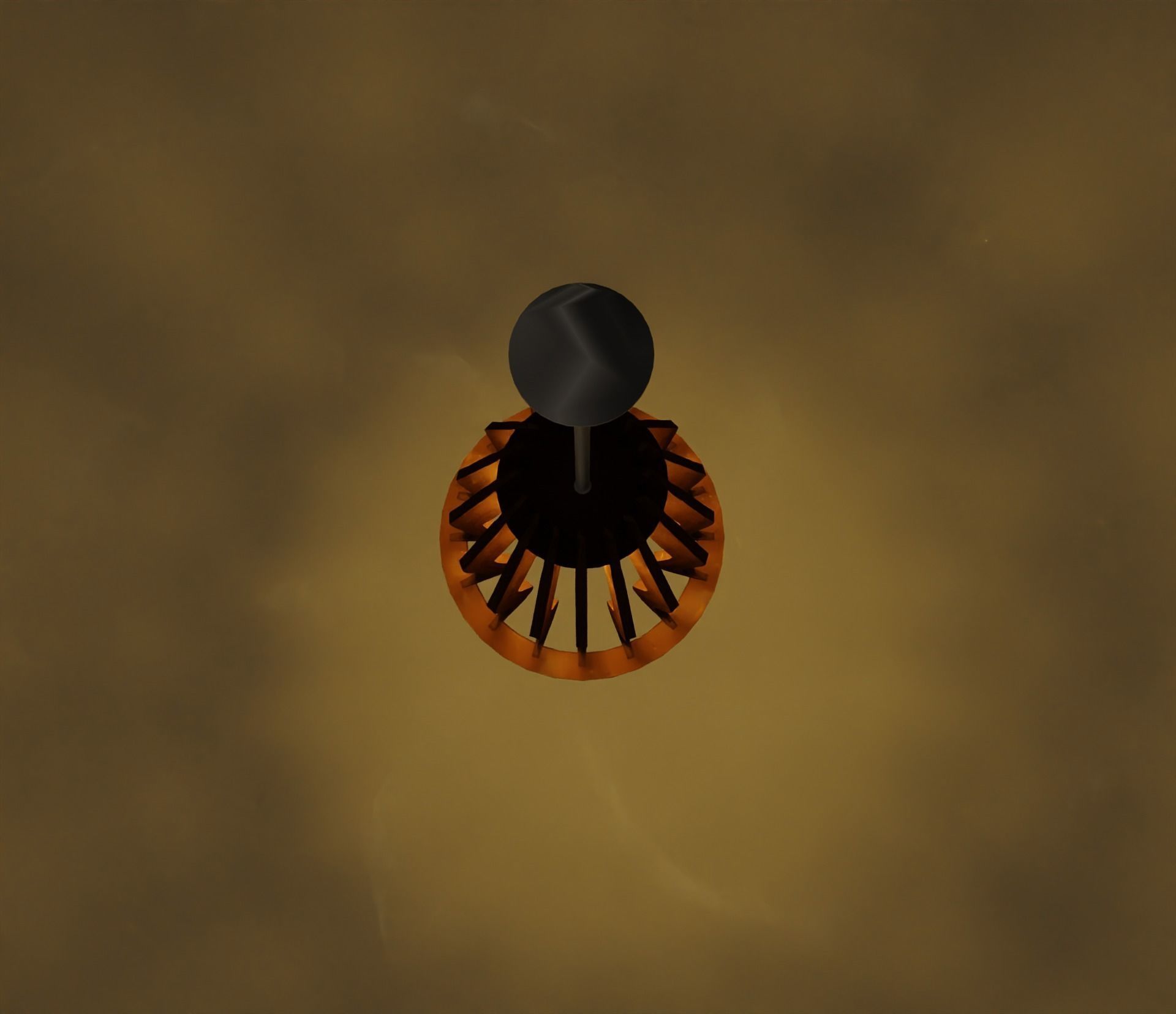 Wooden chandelier Free 3D model_5