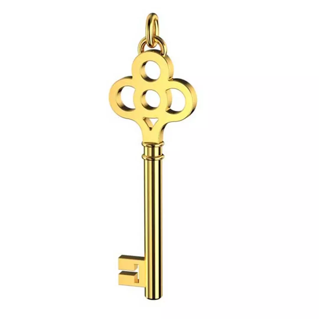 key pendant 3D print model_0