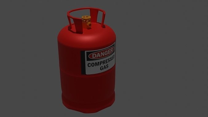 Gas Cylinder Free low-poly 3D model
