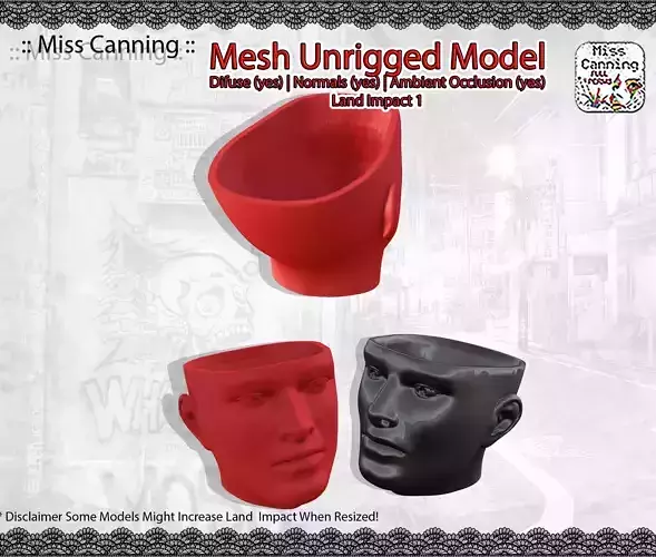 HEAD SHAPED BOWL Free 3D model