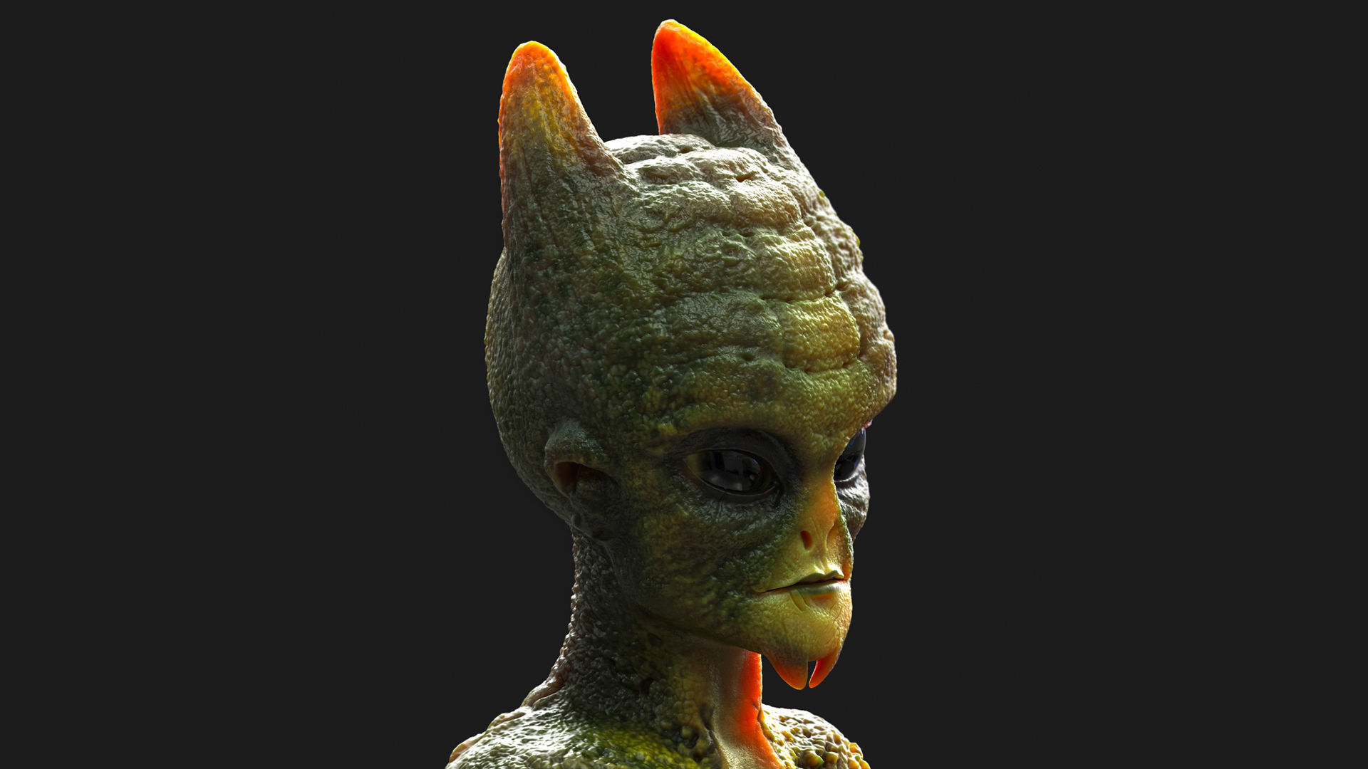 Alien creature stl 3D print model_4