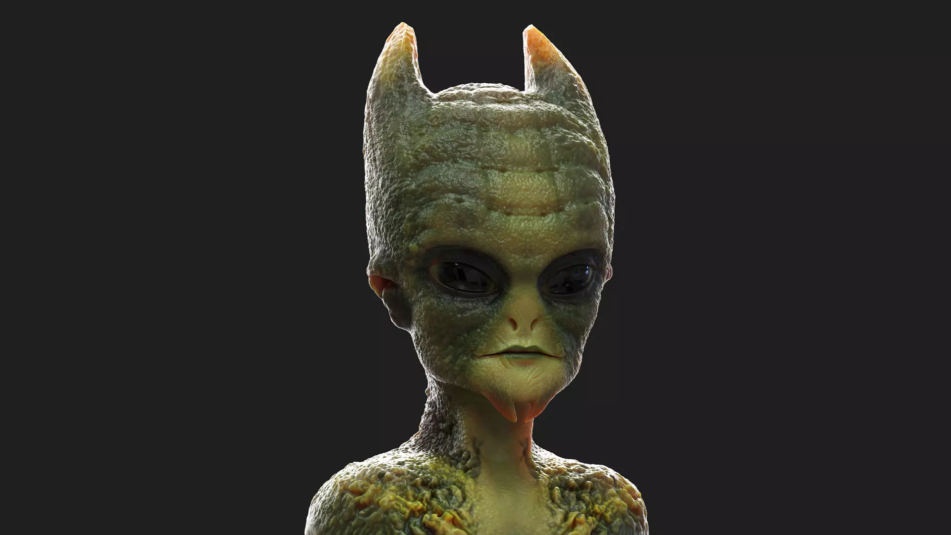 Alien creature stl 3D print model_0