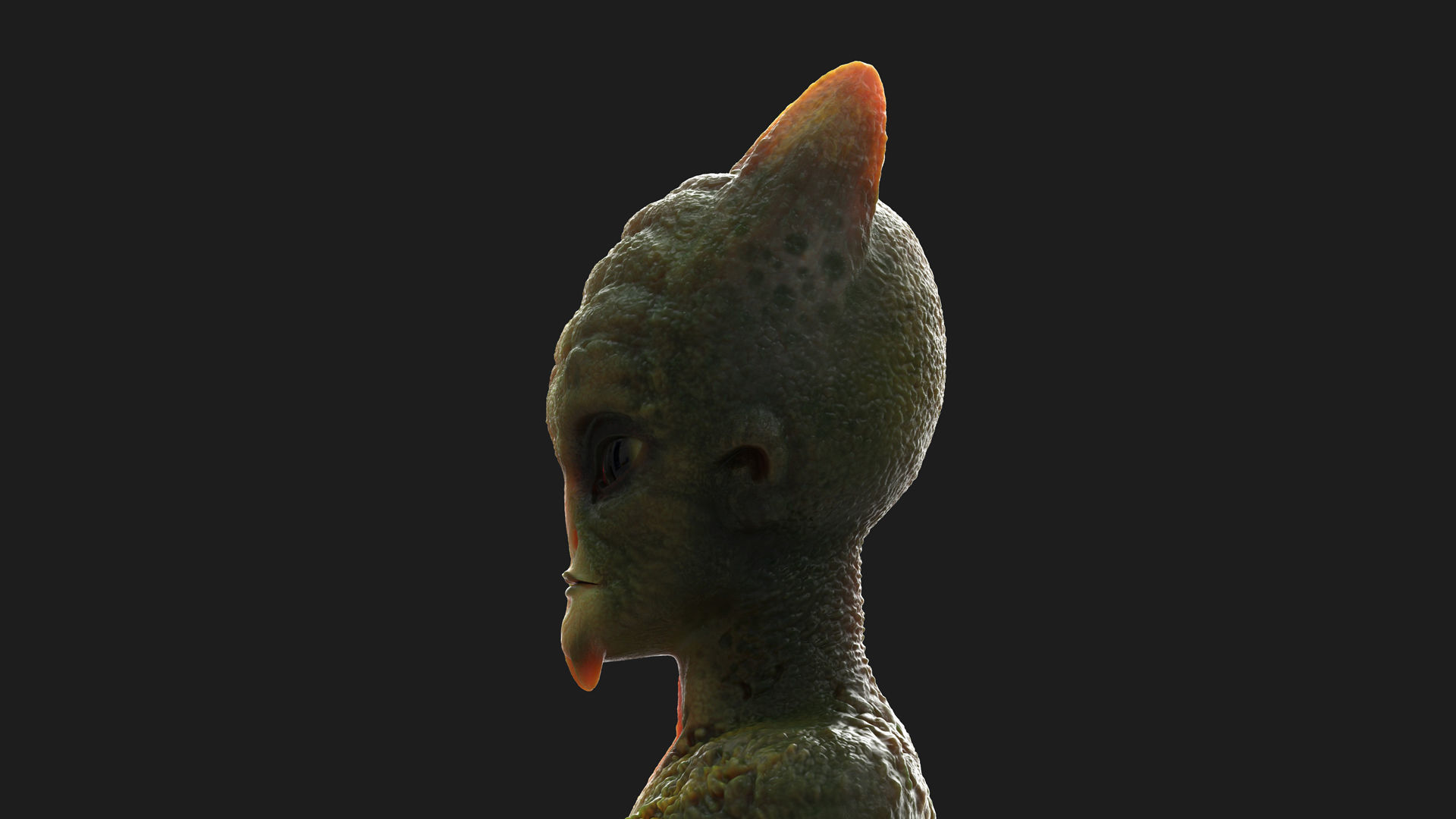 Alien creature stl 3D print model_6