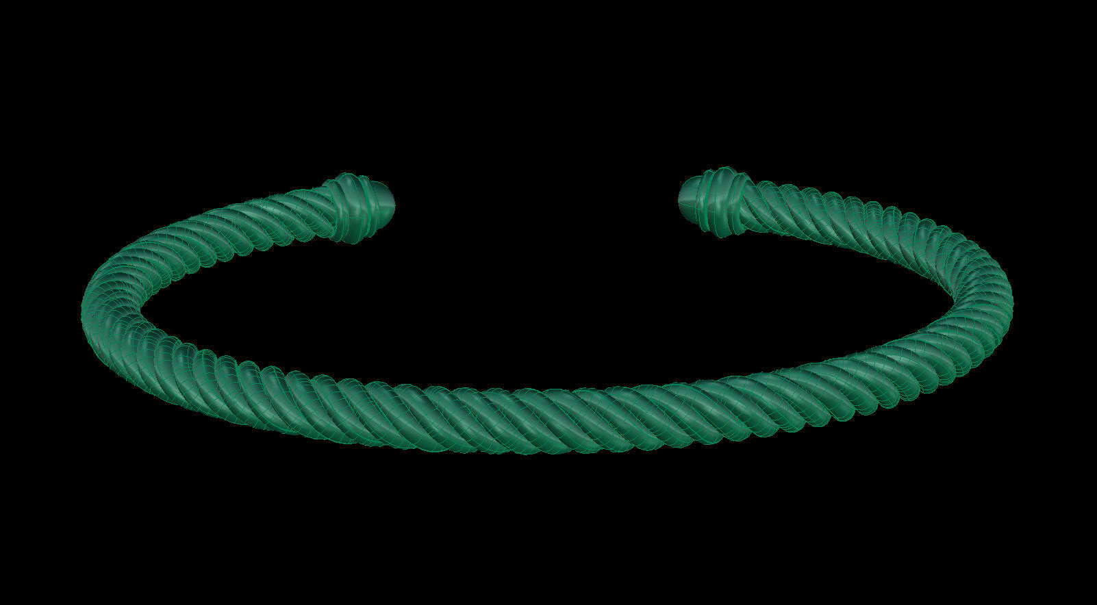 Spiral Cable Bracelet 3D print model_16