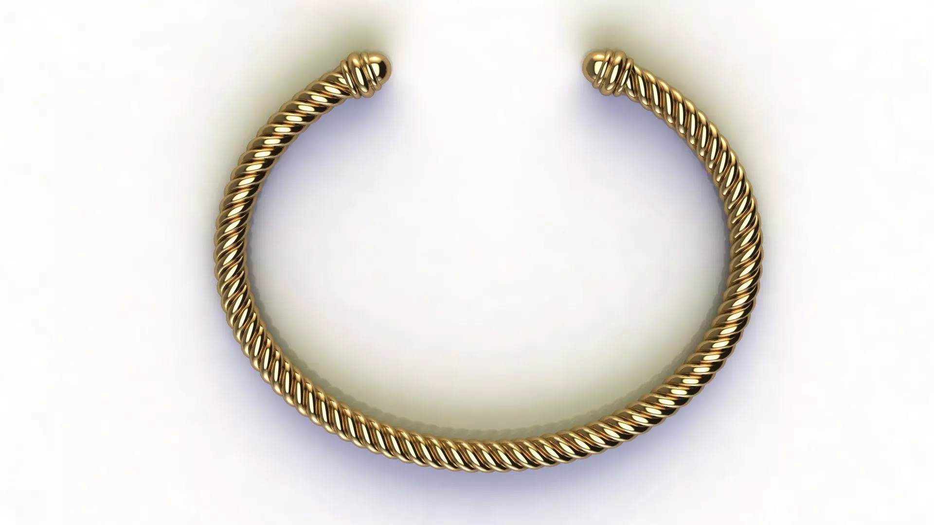 Spiral Cable Bracelet 3D print model_0