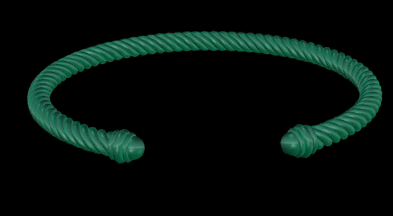 Spiral Cable Bracelet 3D print model_17