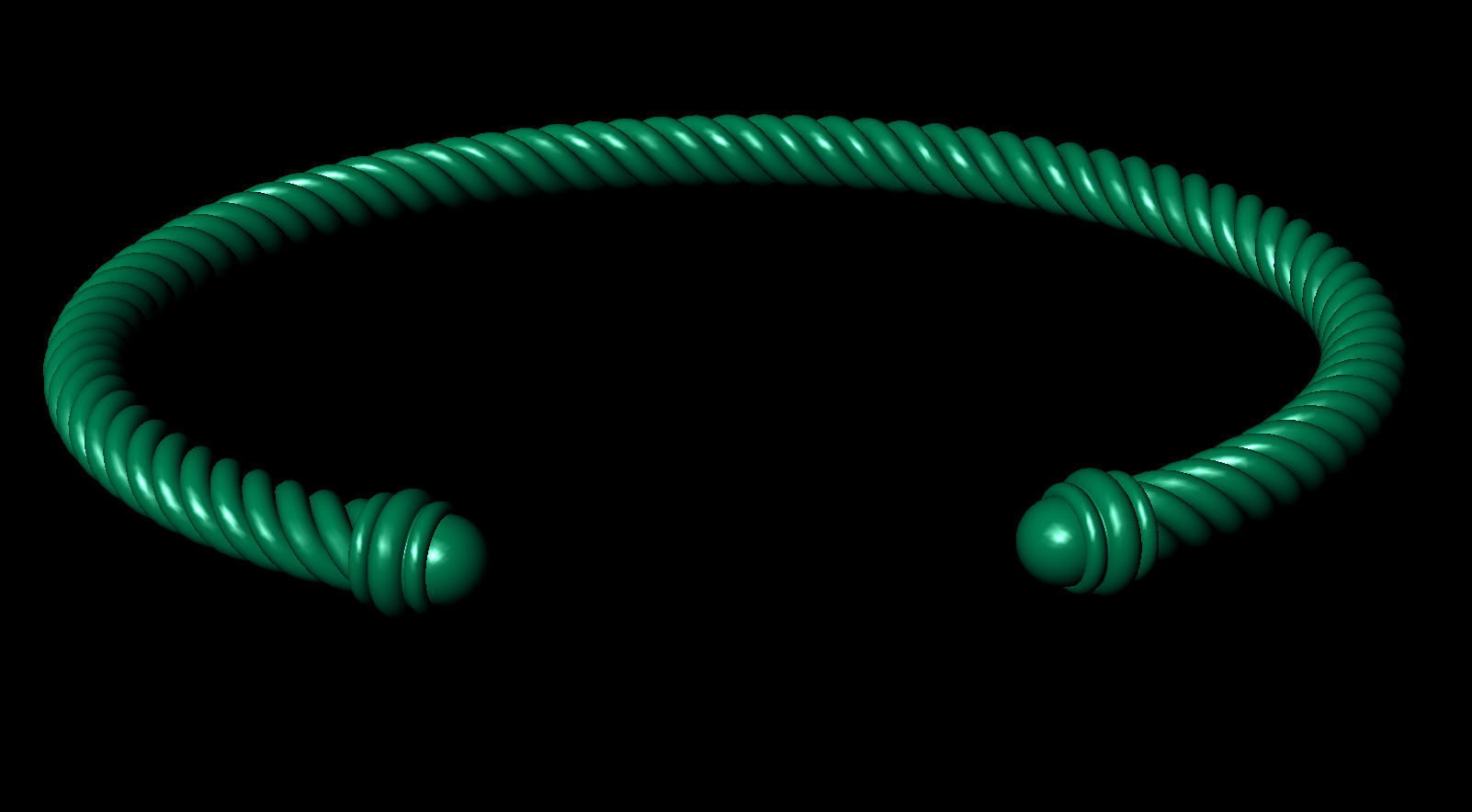 Spiral Cable Bracelet 3D print model_11