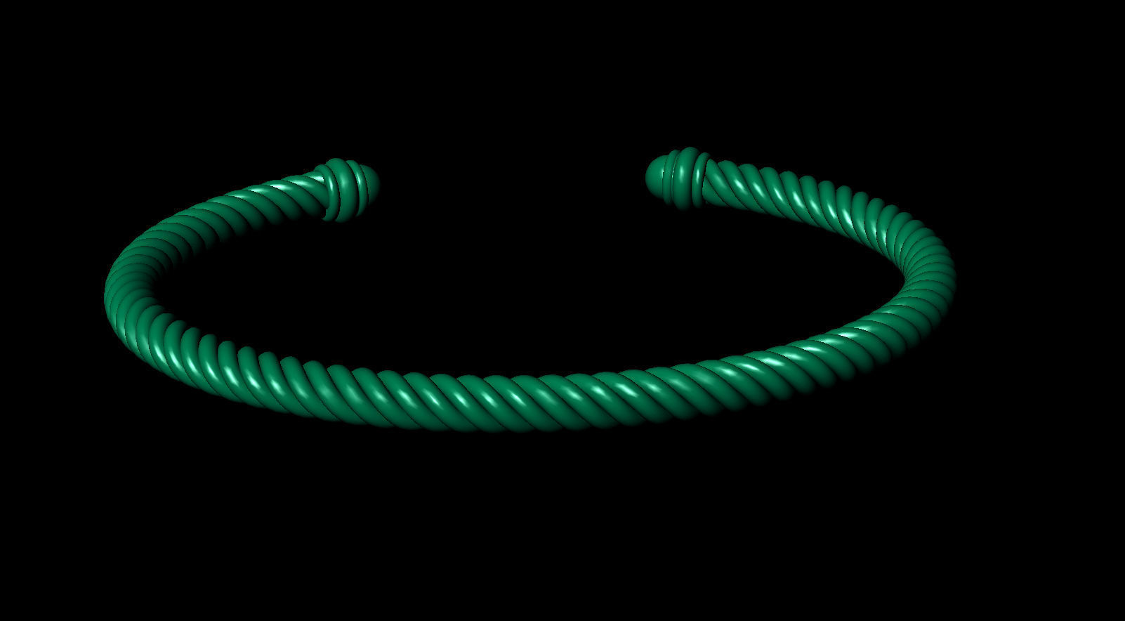 Spiral Cable Bracelet 3D print model_12