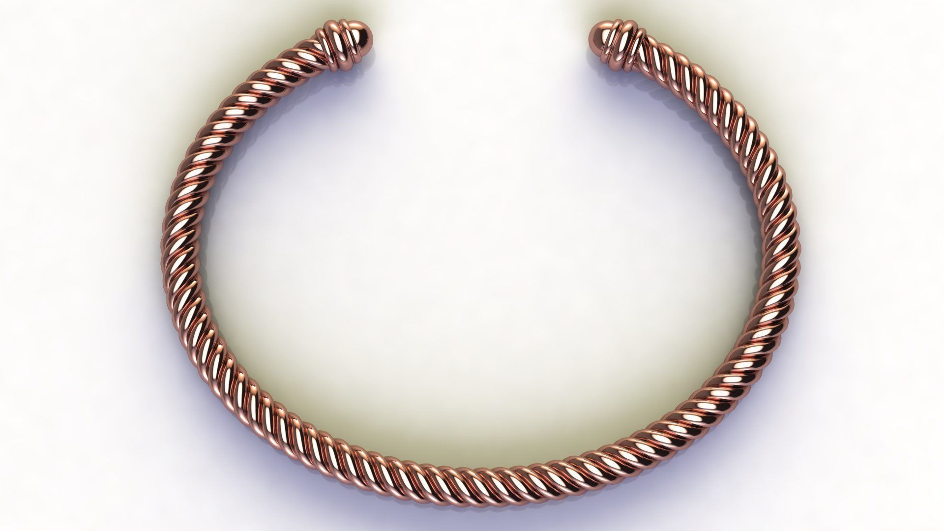 Spiral Cable Bracelet 3D print model_7