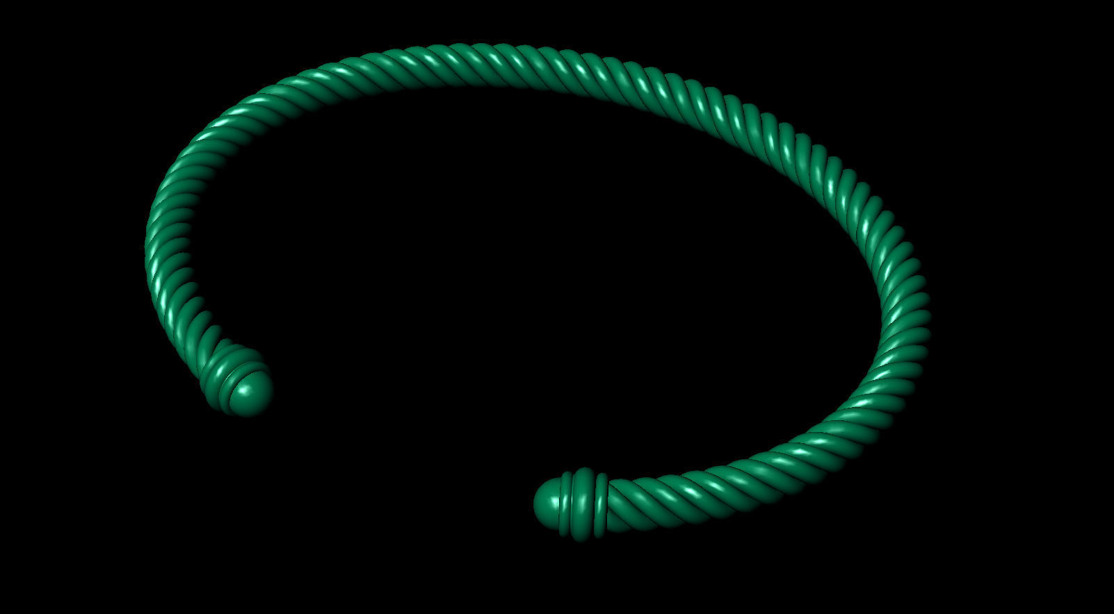 Spiral Cable Bracelet 3D print model_10