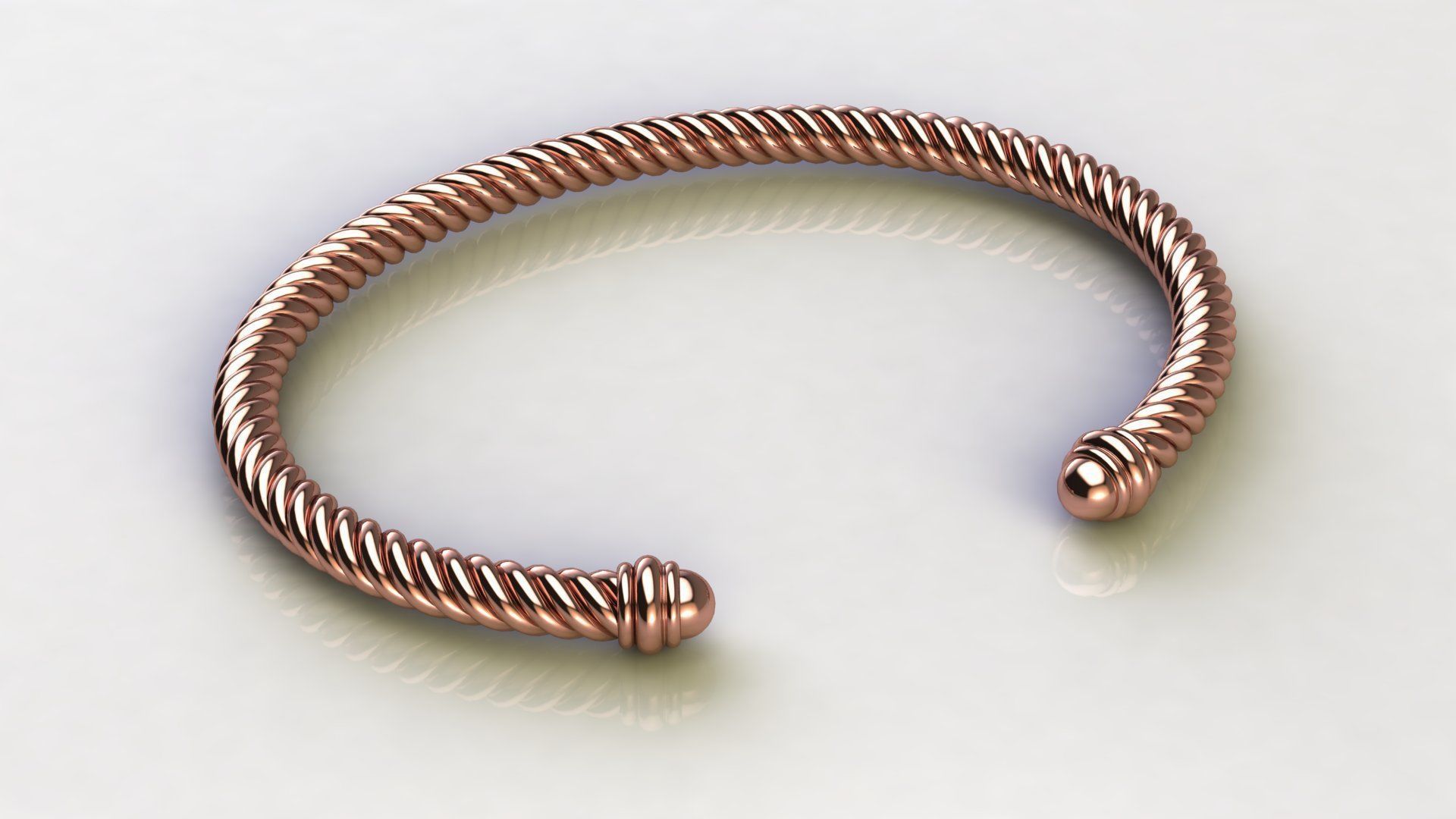 Spiral Cable Bracelet 3D print model_6