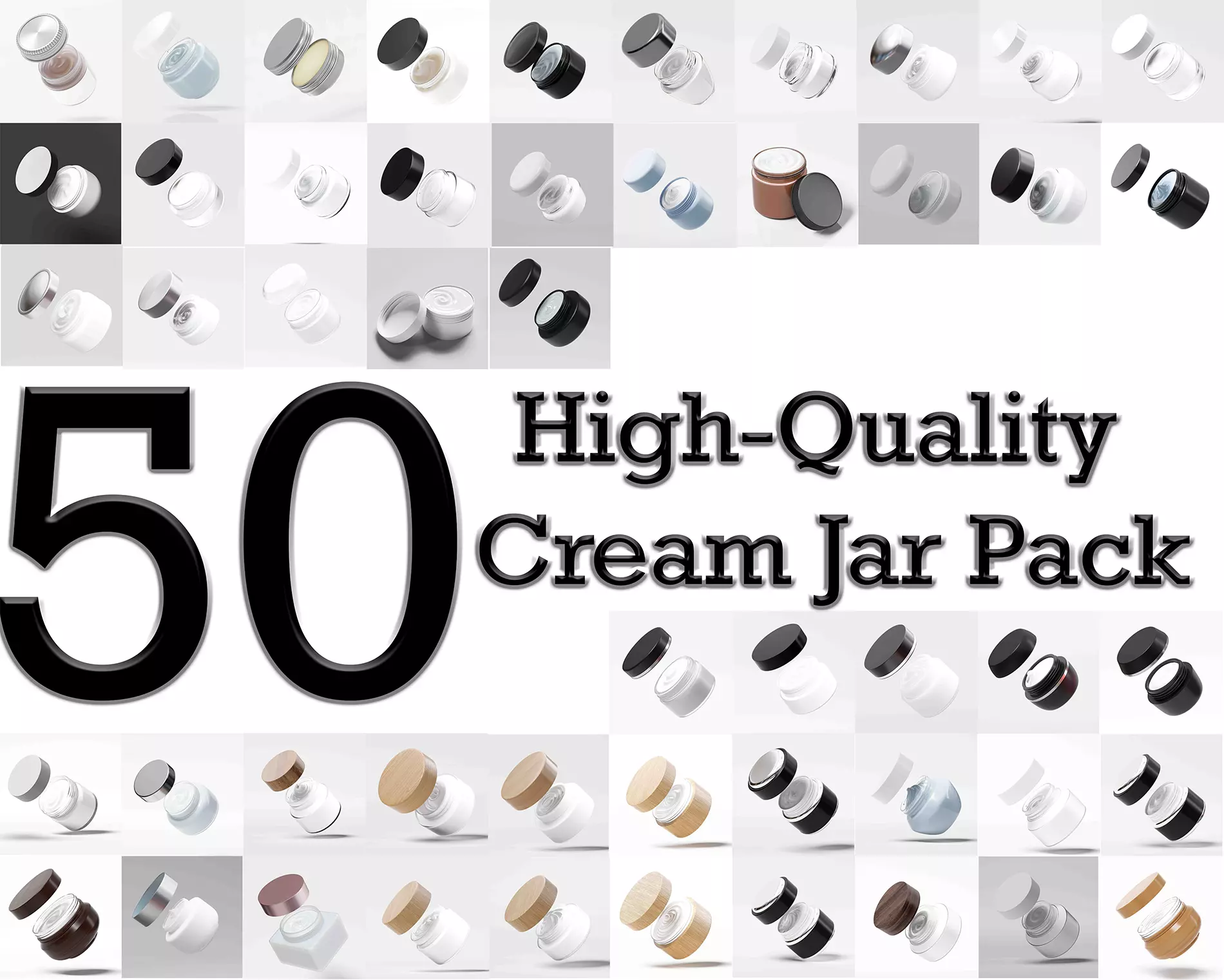 50 High Quality Cream Jar Collection  _0