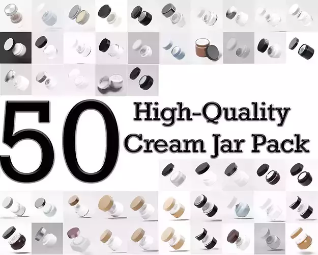 50 High Quality Cream Jar Collection  