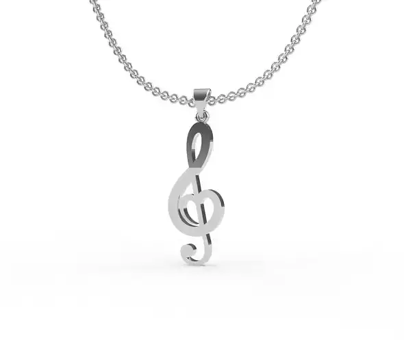 Treble Clef Pendant Music Note  3D print model