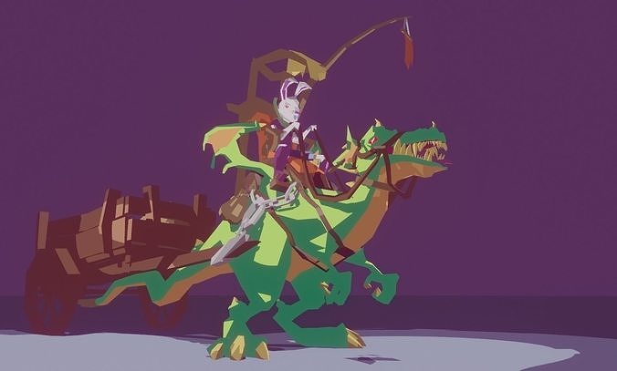 Dragon Low-poly 3D model