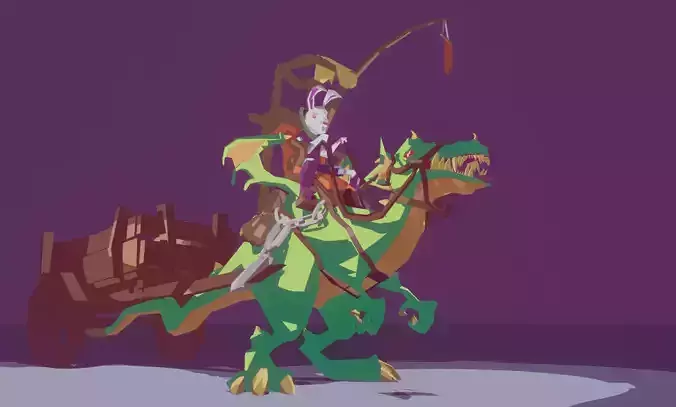 Dragon Low-poly 3D model