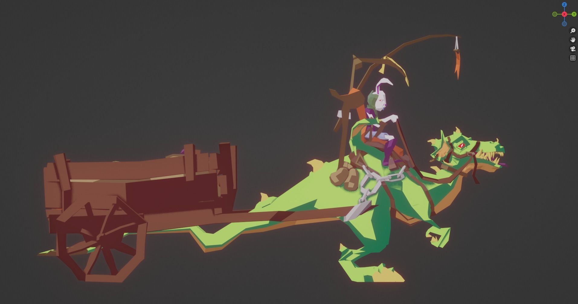 Dragon Low-poly 3D model_4