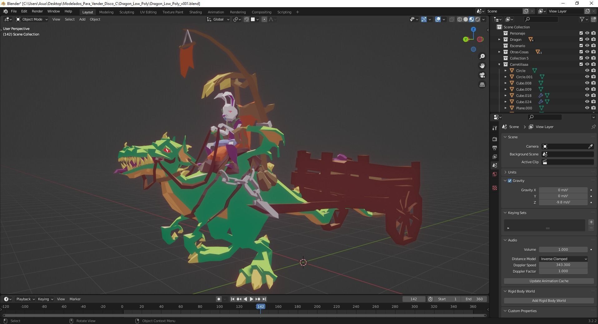 Dragon Low-poly 3D model_10