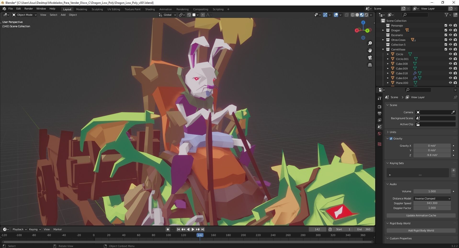 Dragon Low-poly 3D model_11