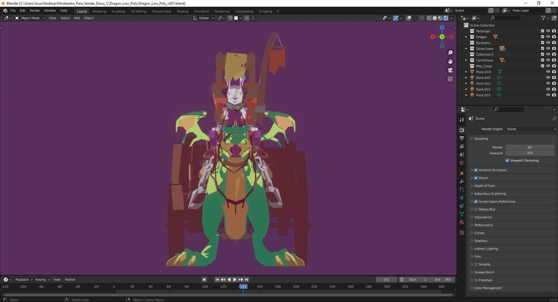 Dragon Low-poly 3D model_18